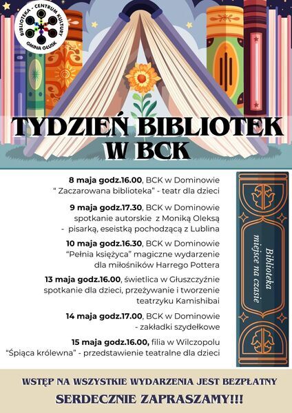 
                                                    Biblioteka - miejsce na czasie - XXI Ogólnopolski Tydzień Bibliotek
                                                