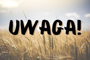 Grafika z napisem uwaga.