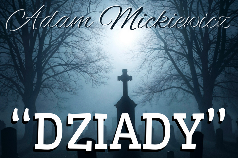 Plakat promujący wydarzenie "Narodowe Czytanie" utworu Adama Mickiewicza "Dziady" w Wilczopolu. Wydarzenie odbędzie się 3 października 2026 roku o godzinie 17:00 w świetlicy OSP Wilczopole.